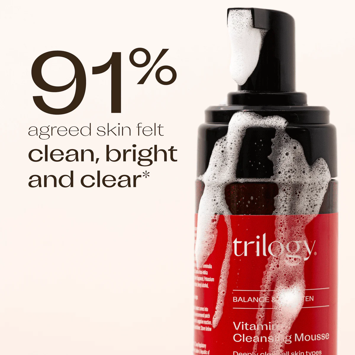 Trilogy Vitamin C Cleansing Mousse 150ml - Image 3