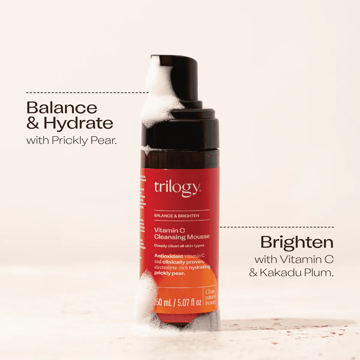 Trilogy Vitamin C Cleansing Mousse 150ml - Image 4