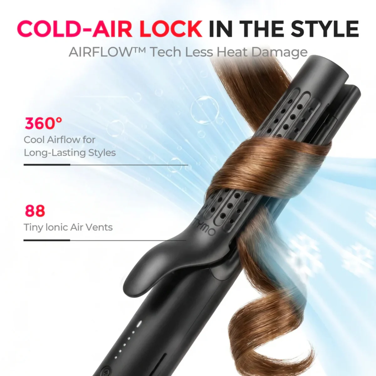Tymo Airflow 2 In 1 Hair Curler & Straightener Black - Image 6