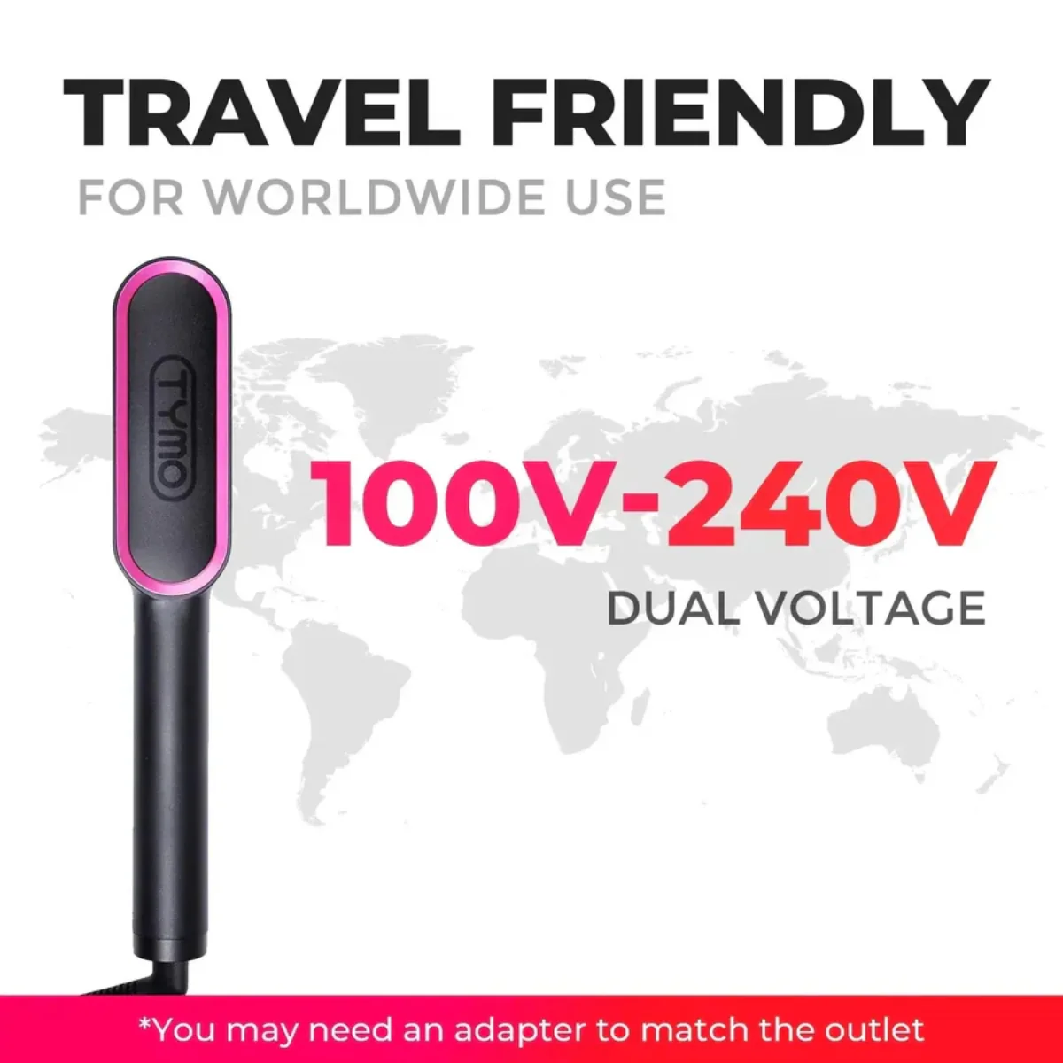 Tymo Ring Hair Straightening Brush Black - Image 4