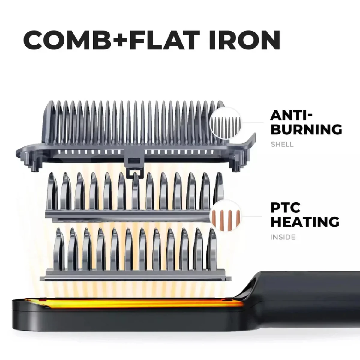 Tymo Ring Hair Straightening Brush Black - Image 7