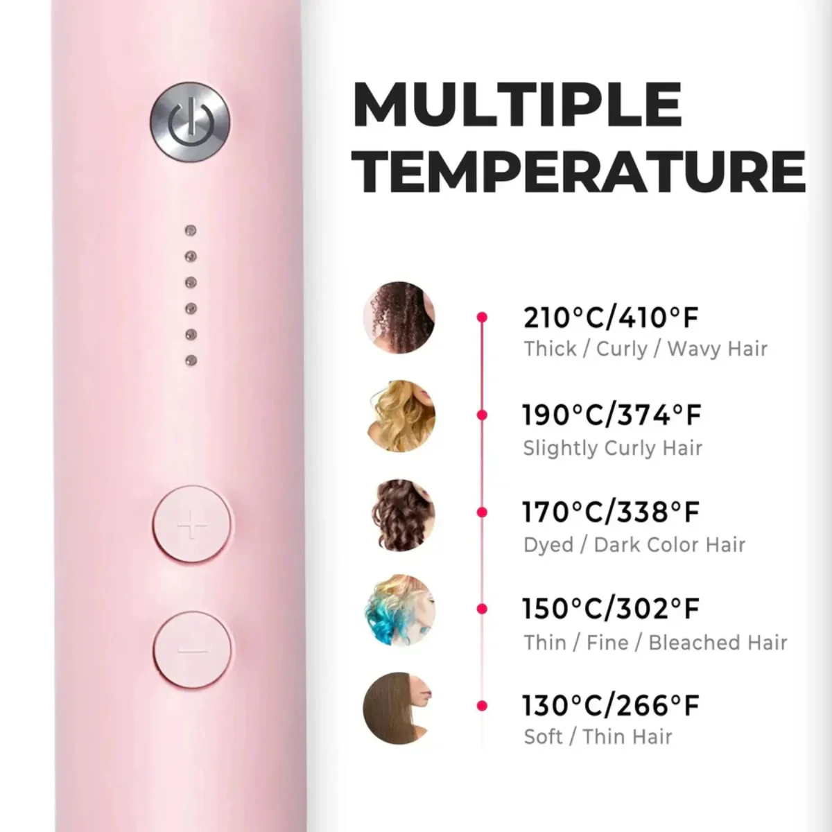Tymo Ring Hair Straightening Brush Pink - Image 3