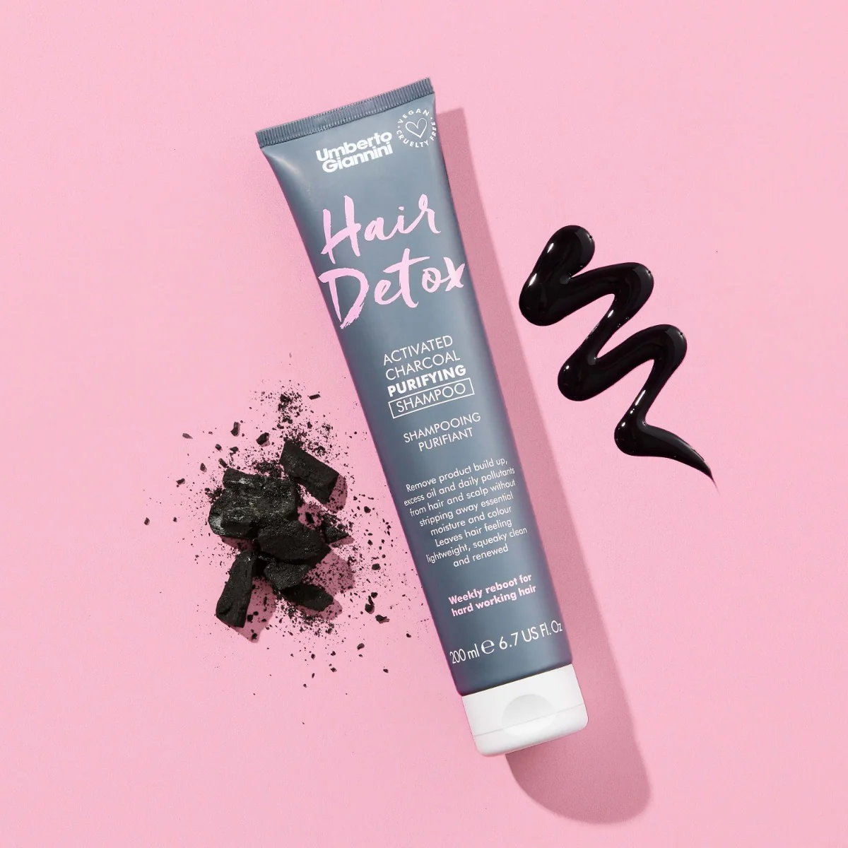 Umberto Giannini Charcoal Detox Shampoo 200ml - Image 2