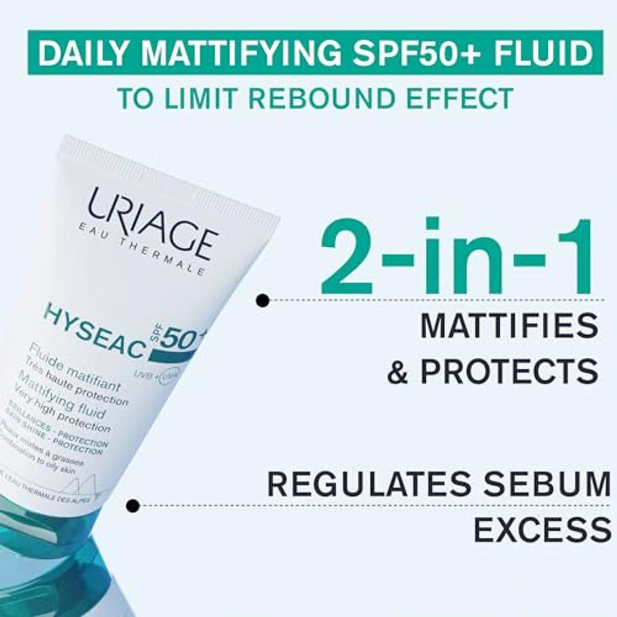 Uriage Hyseac Mattifying Fluid SPF50 50ml - Image 5
