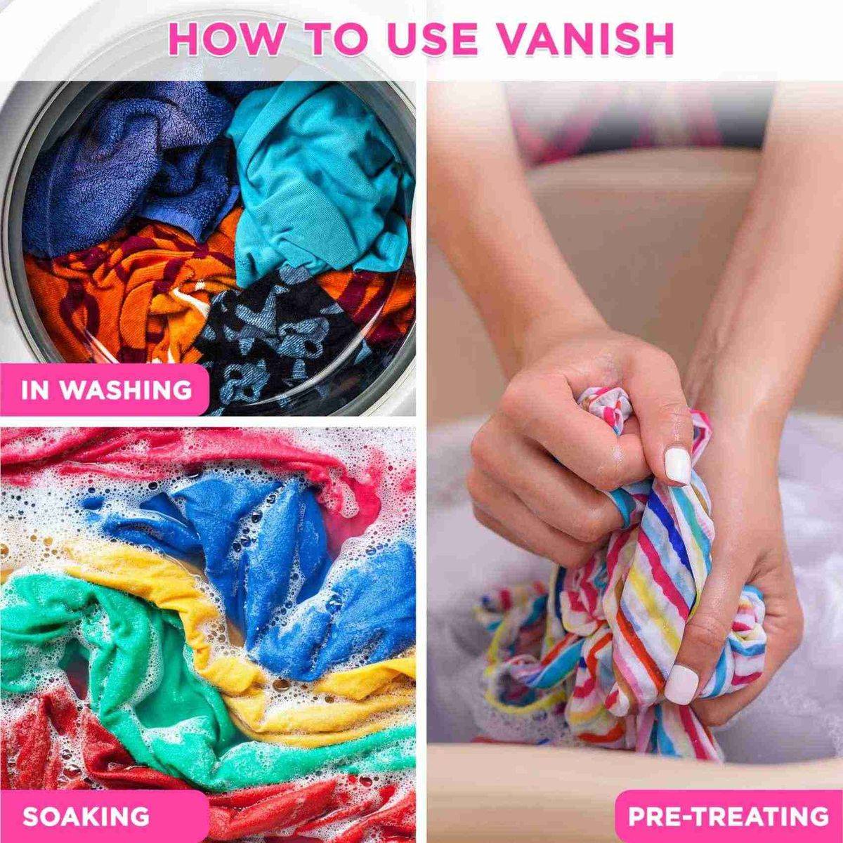 Vanish Stain Remover Oxi Action Fabric Gold Pink Powder 1kg - Image 5