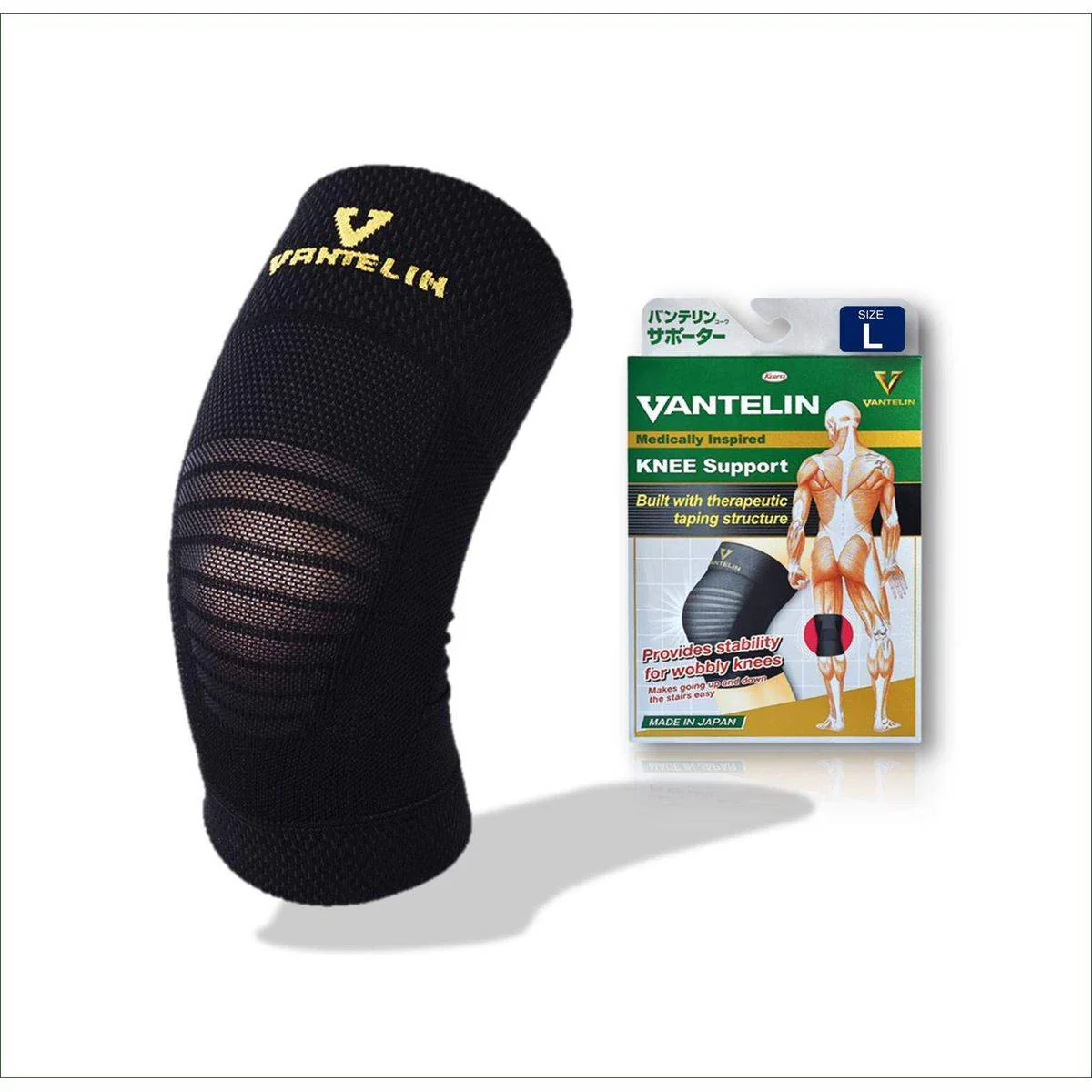 Vantelin Support Knee Black Large - Image 2