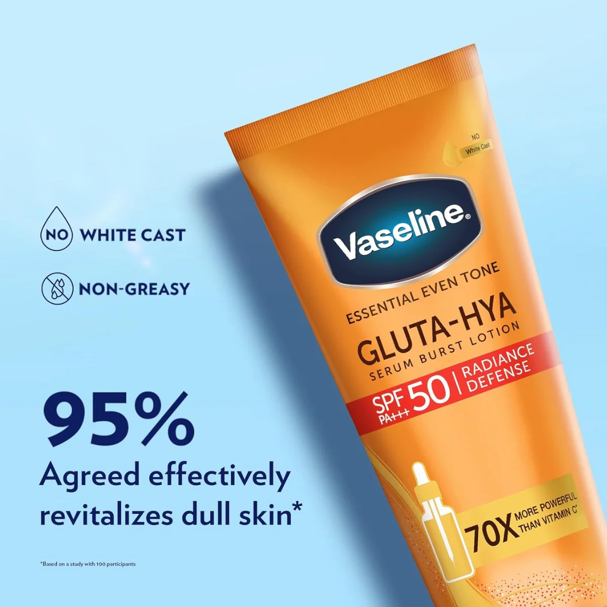 Vaseline Body Lotion Essential Even Tone Gluta-Hya SPF50 180ml - Image 5