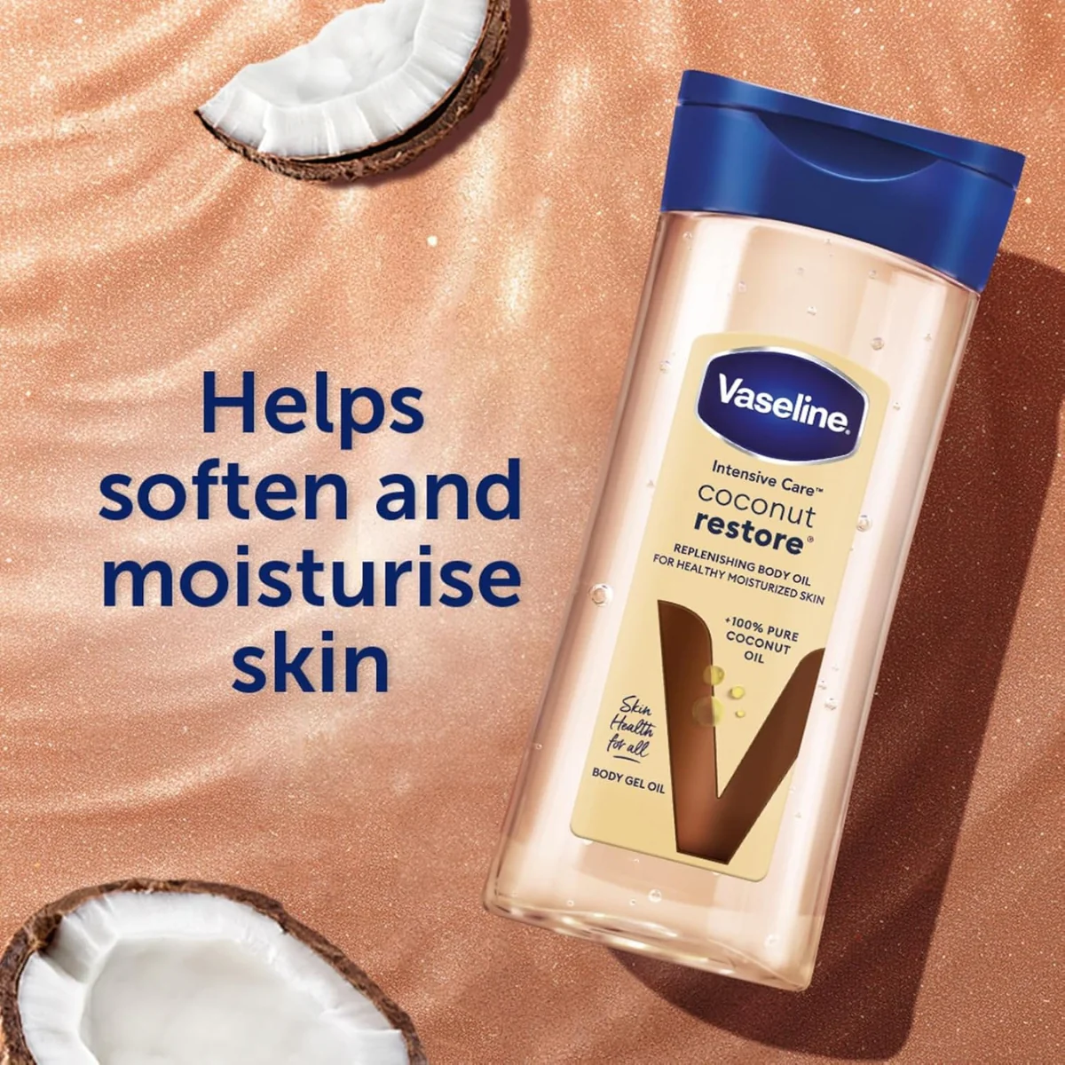 Vaseline Body Oil Intensive Care Replenishing Coconut Restore 200ml - Image 6