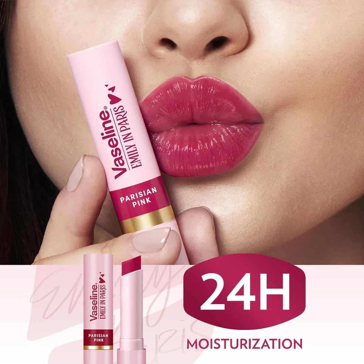 Vaseline Emily in Paris Limited Edition Tinted Lip Balm Parisian Pink 3g - Image 4