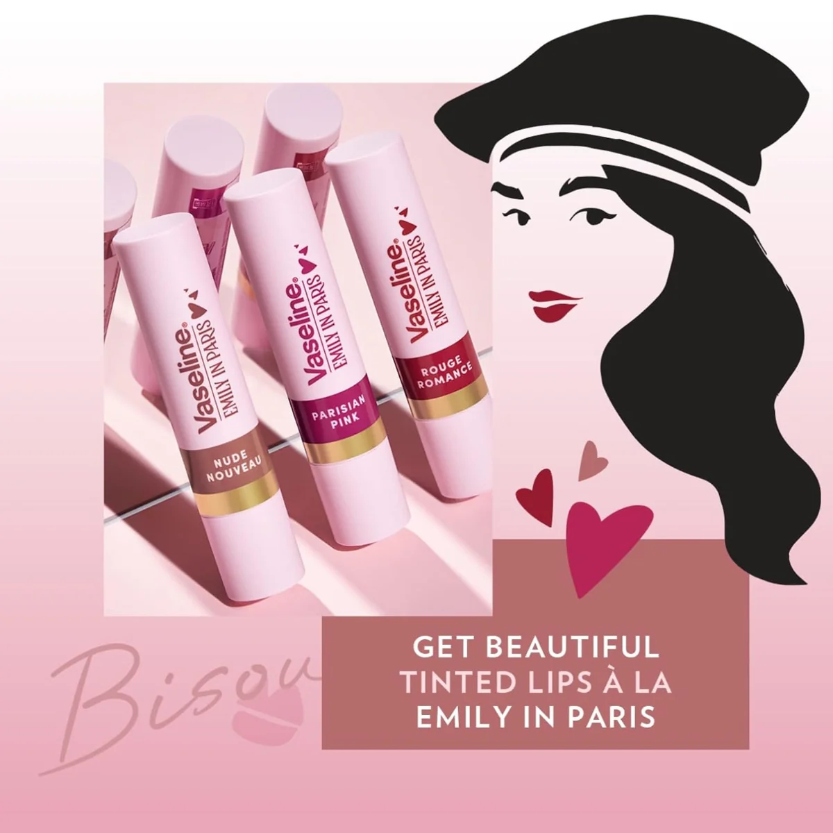 Vaseline Emily in Paris Limited Edition Tinted Lip Balm Rouge Romance 3g - Image 5