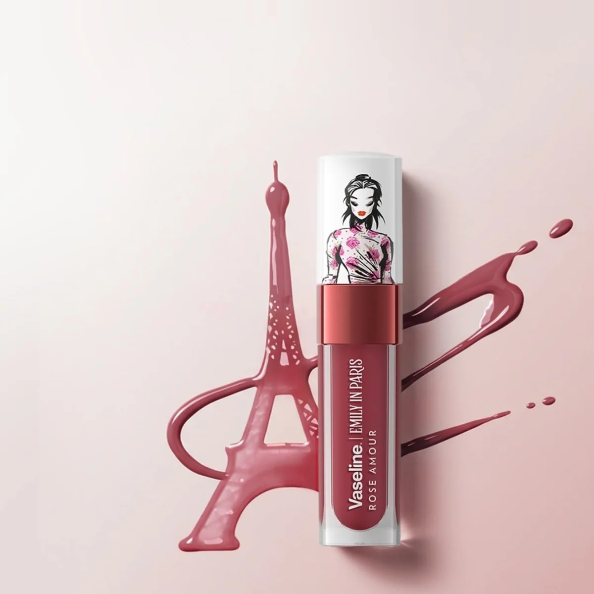 Vaseline Emily in Paris Limited Edition Tinted Lip Oil Rose Amour Limited Edition 4g - Image 3