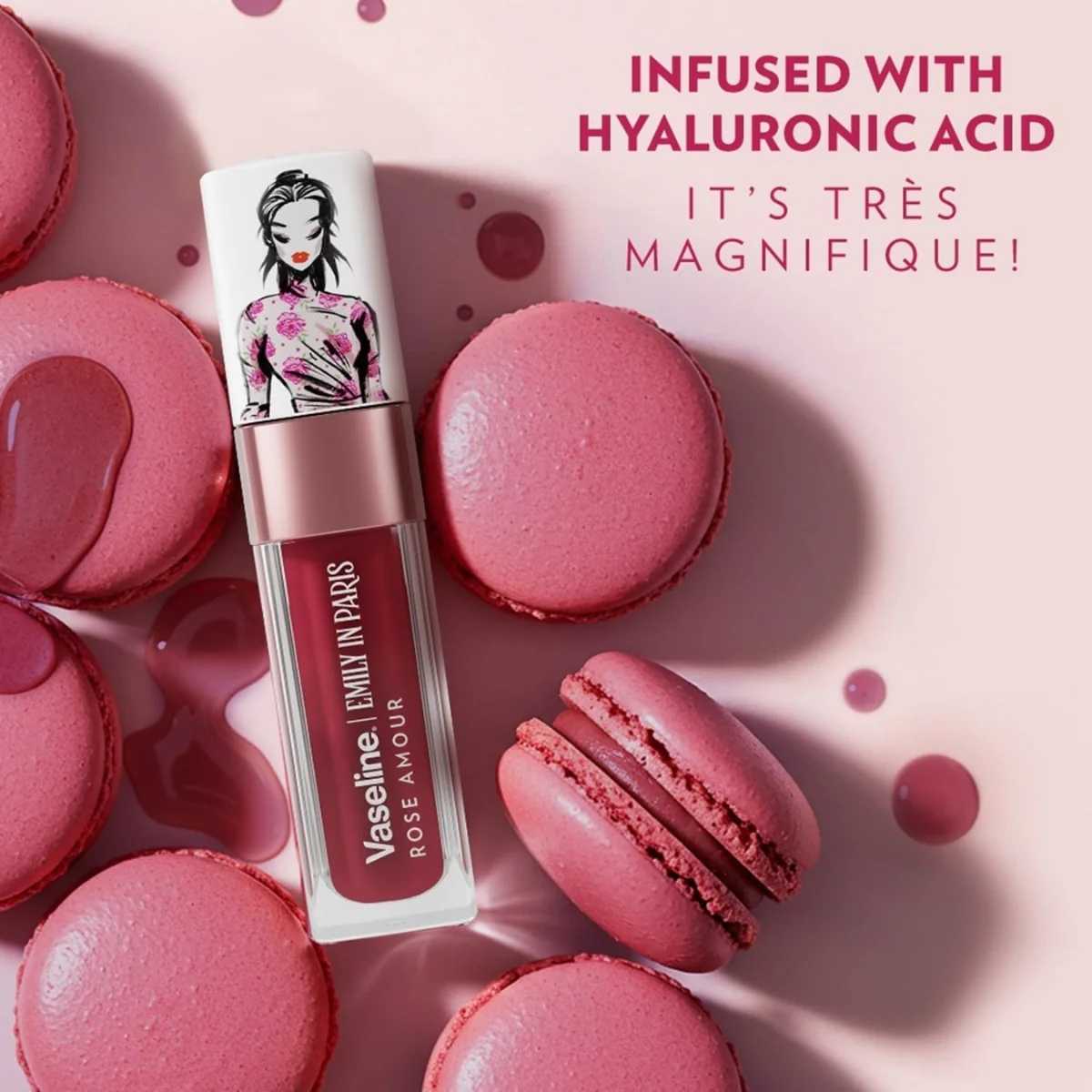 Vaseline Emily in Paris Limited Edition Tinted Lip Oil Rose Amour Limited Edition 4g - Image 6