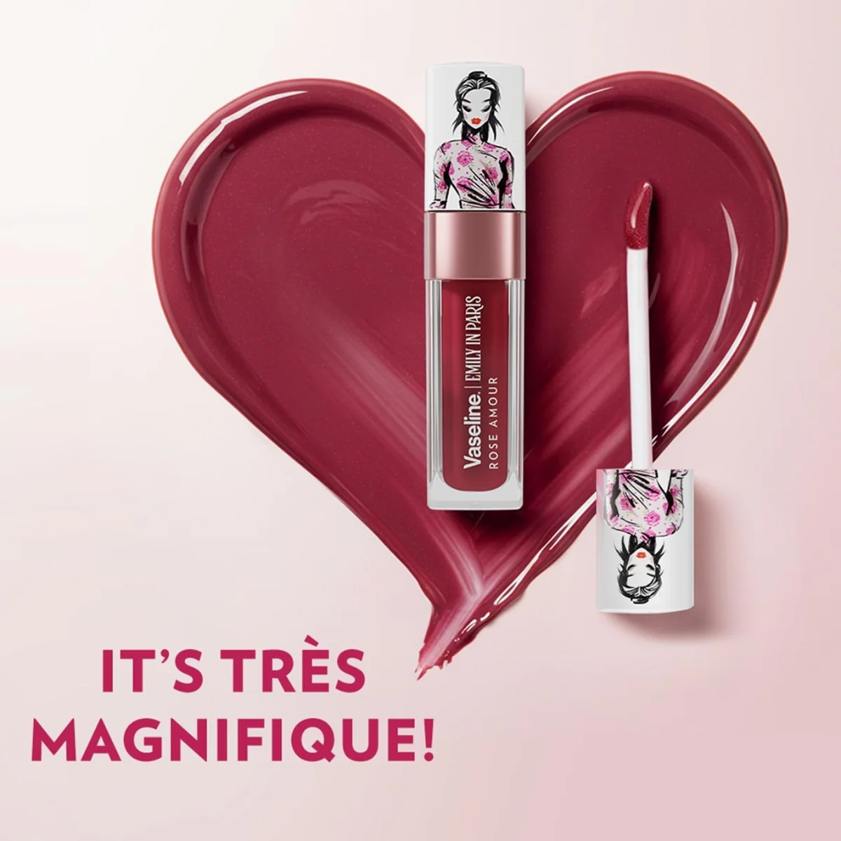 Vaseline Emily in Paris Limited Edition Tinted Lip Oil Rose Amour Limited Edition 4g - Image 7
