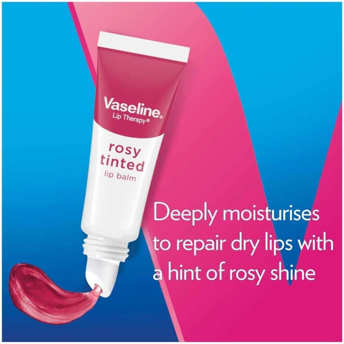 Vaseline Lip Therapy Lip Balm Tube Rosy Lips 10g - Image 3