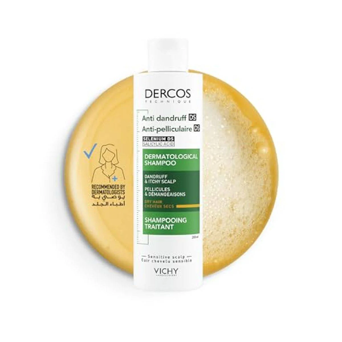 Vichy Dercos Anti-Dandruff DS Shampoo For Dry Hair 200ml - Image 2