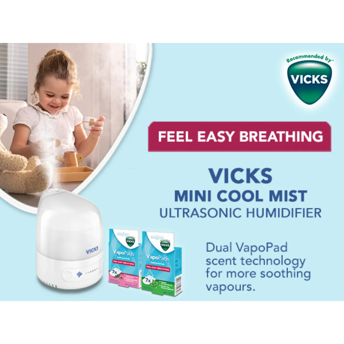 Vicks Humidifier Cool Mist Ultrasonic Personal VUl510E1 - Image 10