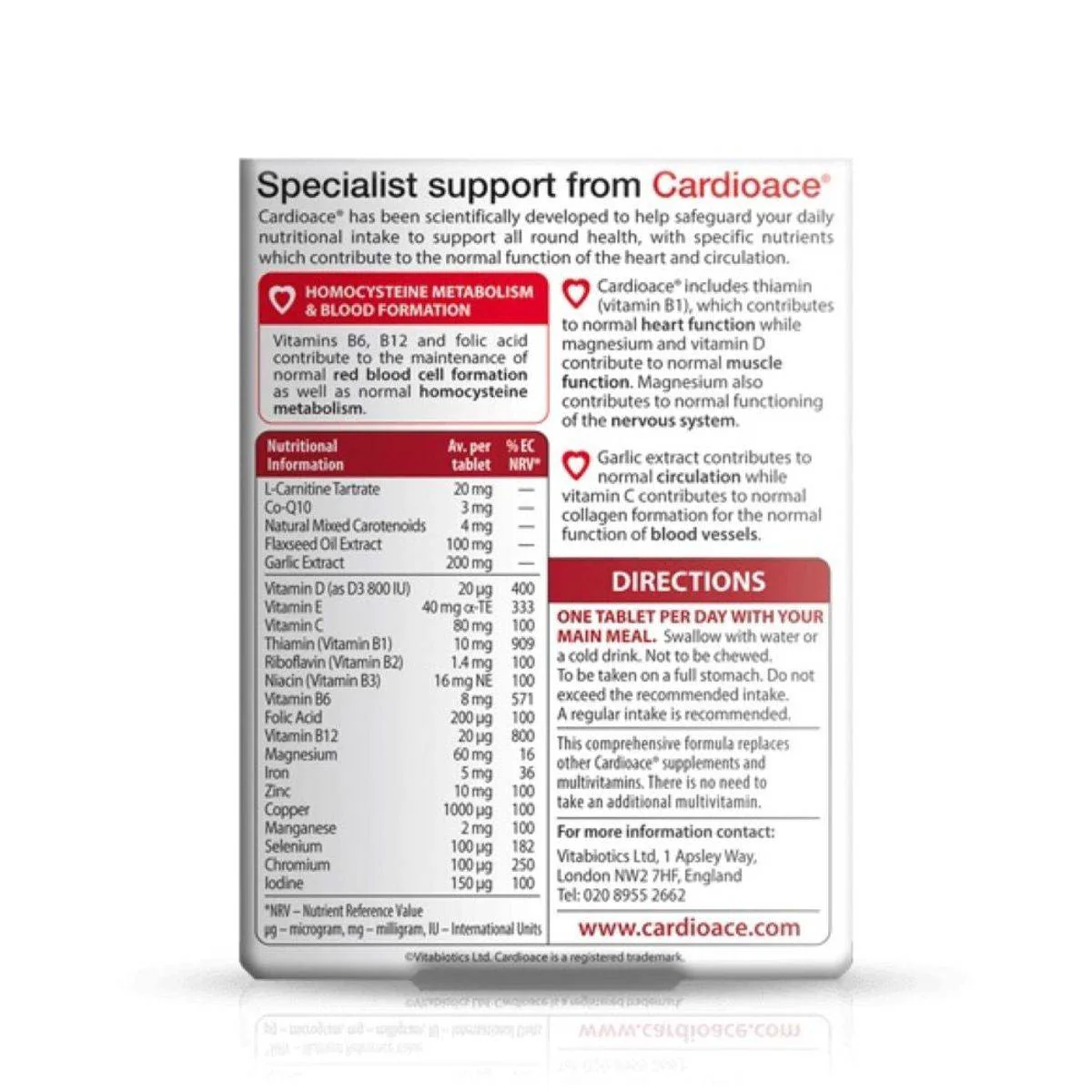 Vitabiotics Cardioace 30 Capsules - Image 2