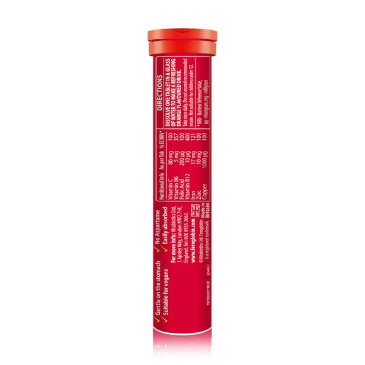 Vitabiotics Feroglobin Fizz 20 Effervescent Tablets - Image 2