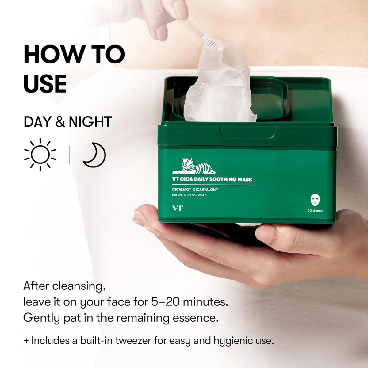 VT Cosmetics Cica Daily Soothing Mask 30 Sheets - Image 5