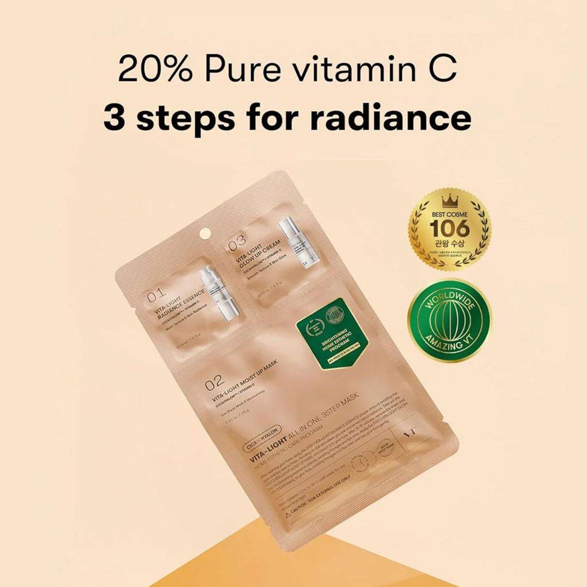 VT Cosmetics Vita Light All In One 3 Step Mask - Image 2