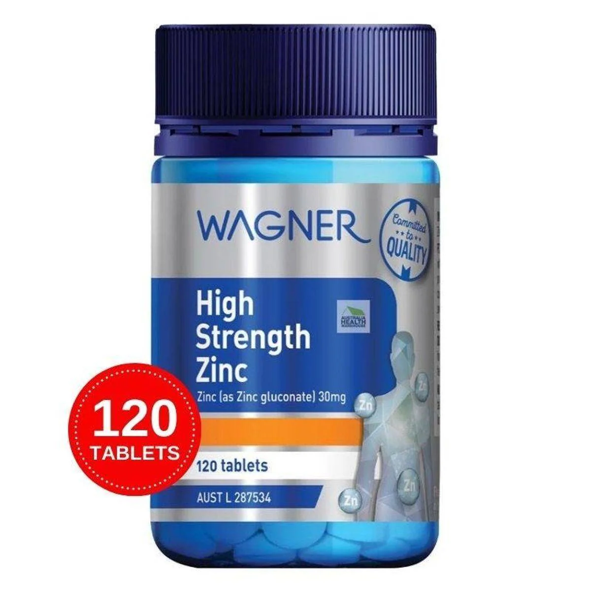Wagner Vitamins High Strength Zinc 120 Tablets - Image 3