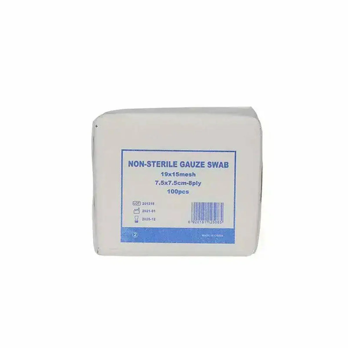 Wolaid Gauze Swab Non Sterile 7.5cmx7.5cm 100 Pieces
