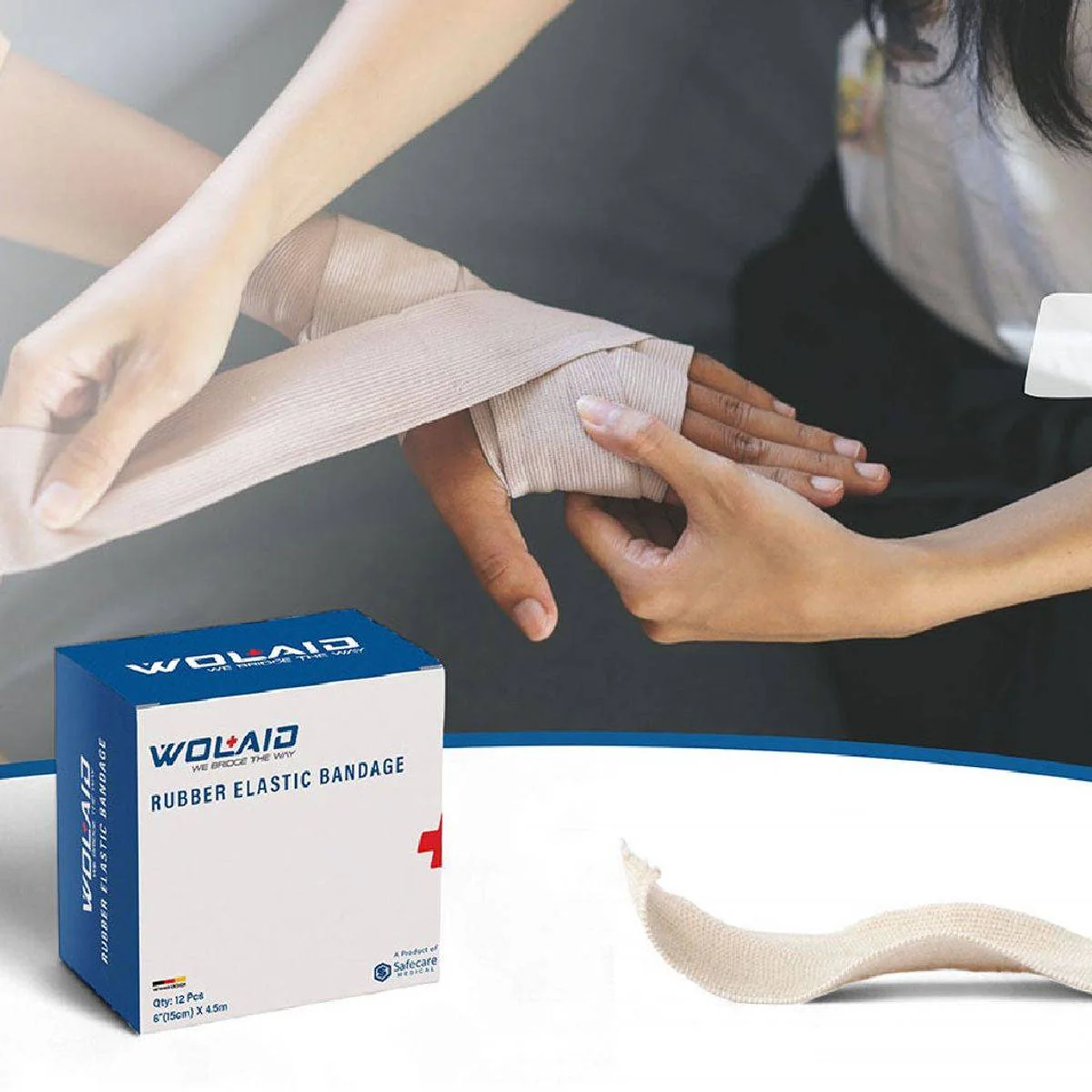 Wolaid Rubber Elastic Bandage 10cmx4.5m - Image 3