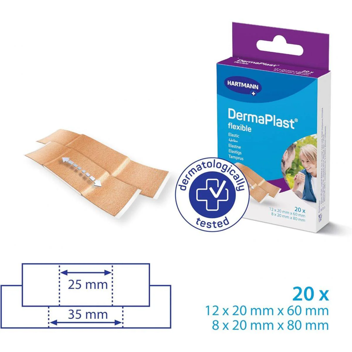 Dermaplast Flexible Plasters Assorted 20 Pieces - Image 2