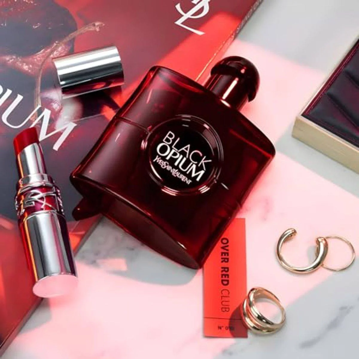 Yves Saint Laurent Black Opium Eau de Parfum Over Red 90ml - Image 3