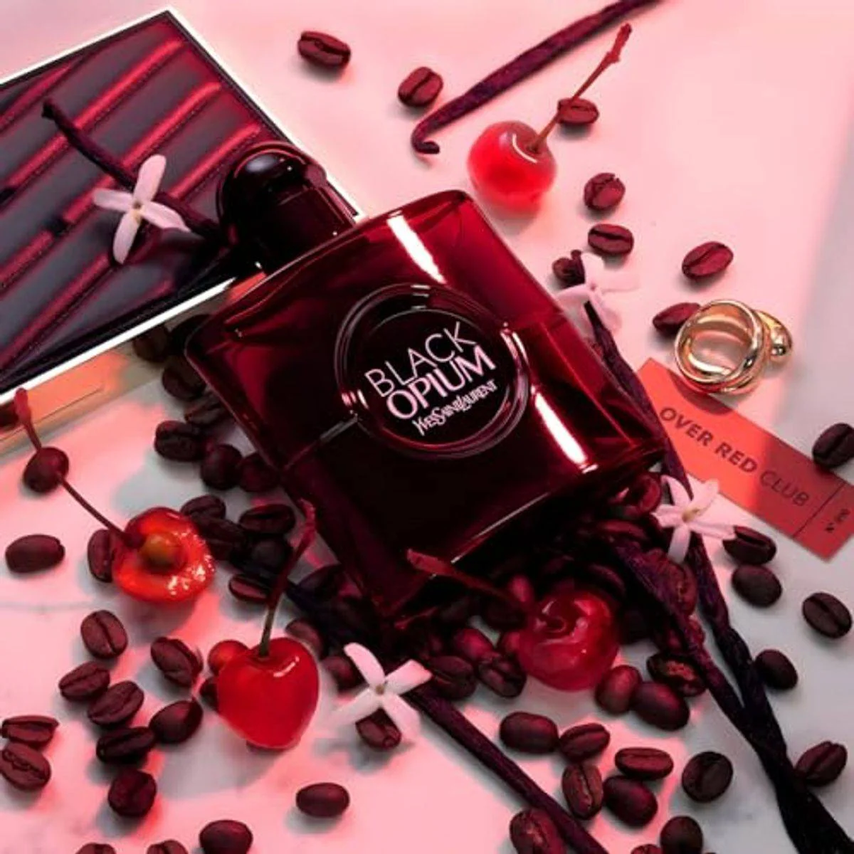 Yves Saint Laurent Black Opium Eau de Parfum Over Red 90ml - Image 4