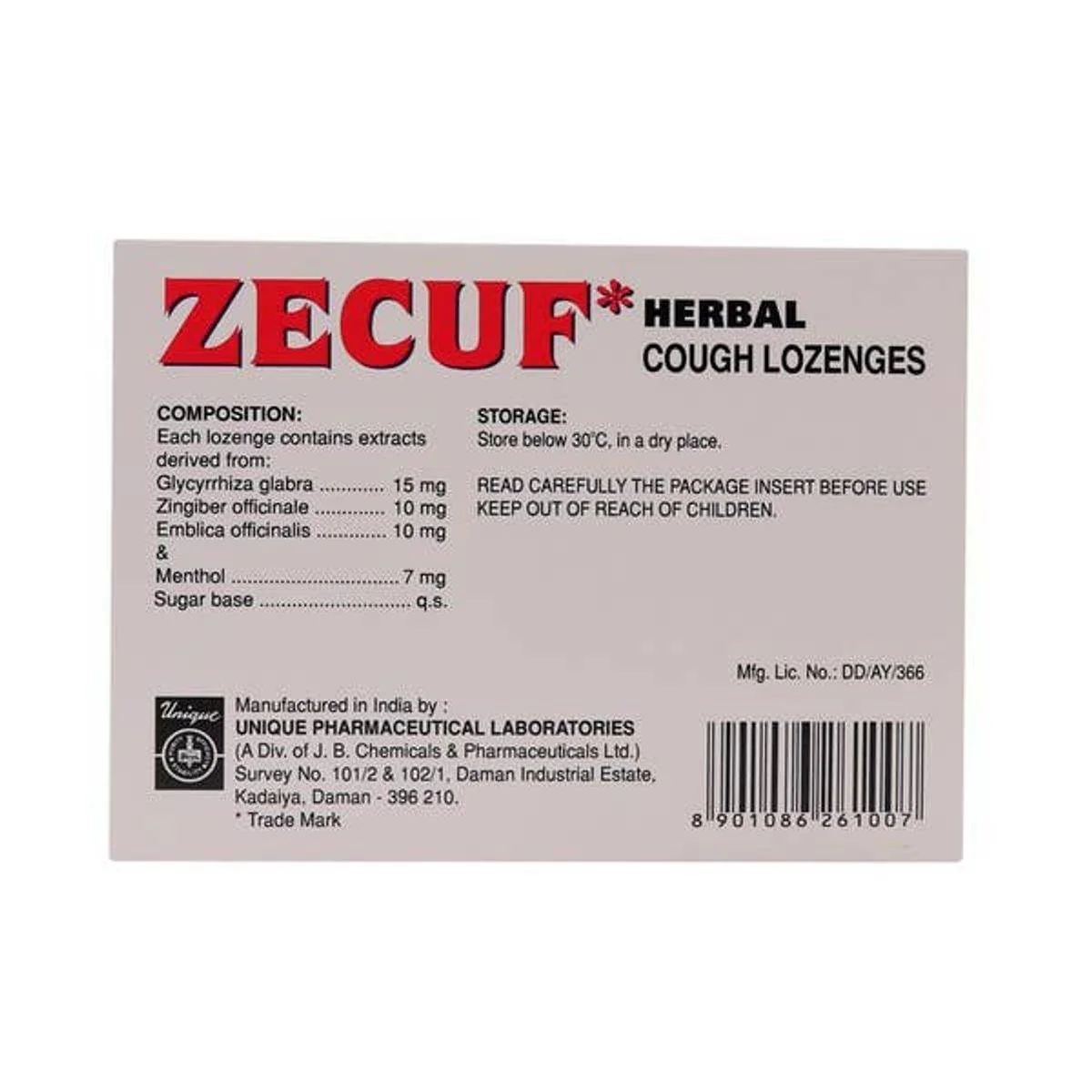 Zecuf Herbal Lozenges Lemon 24 Pack - Image 2